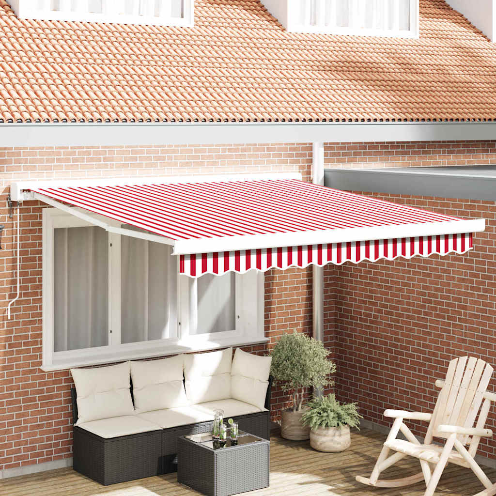 Tenda retrattile Rosso e Bianco 300 x 250 x 165 cm