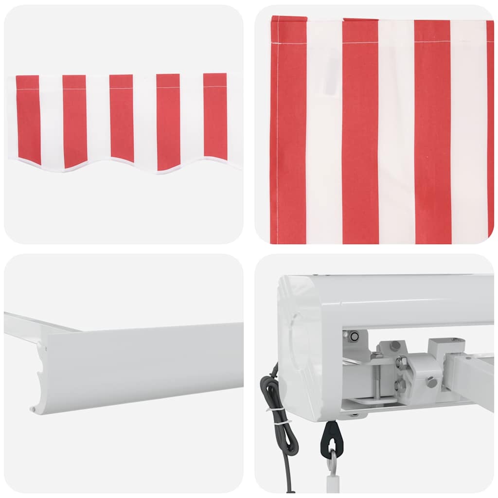 Tenda retrattile Rosso e Bianco 300 x 250 x 165 cm