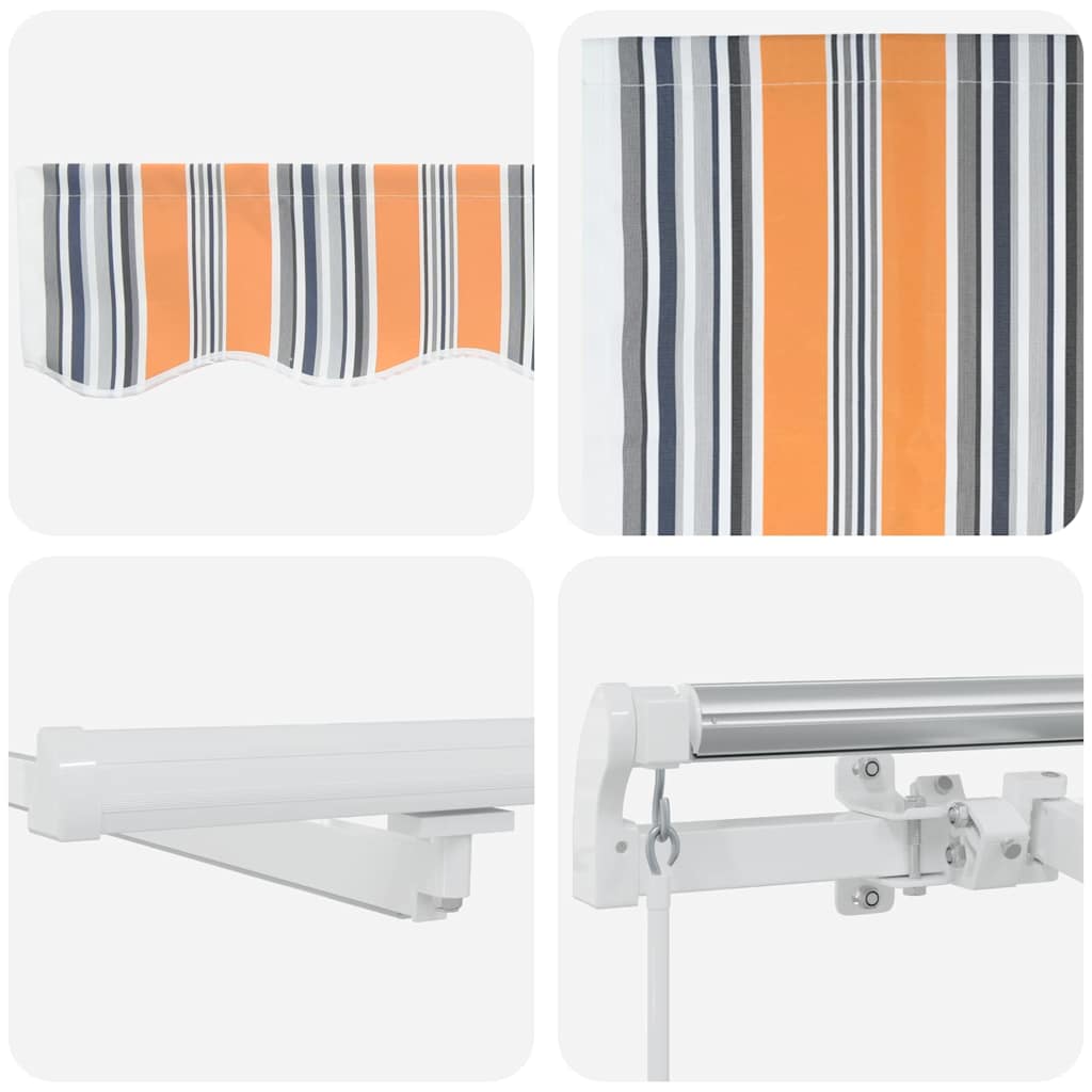 Tenda retrattile Multicolore 300 x 250 cm Tessuto e Alluminio