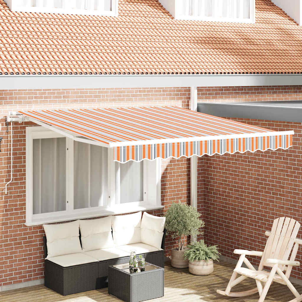 Tenda retrattile Multicolore 300 x 250 cm Tessuto e Alluminio