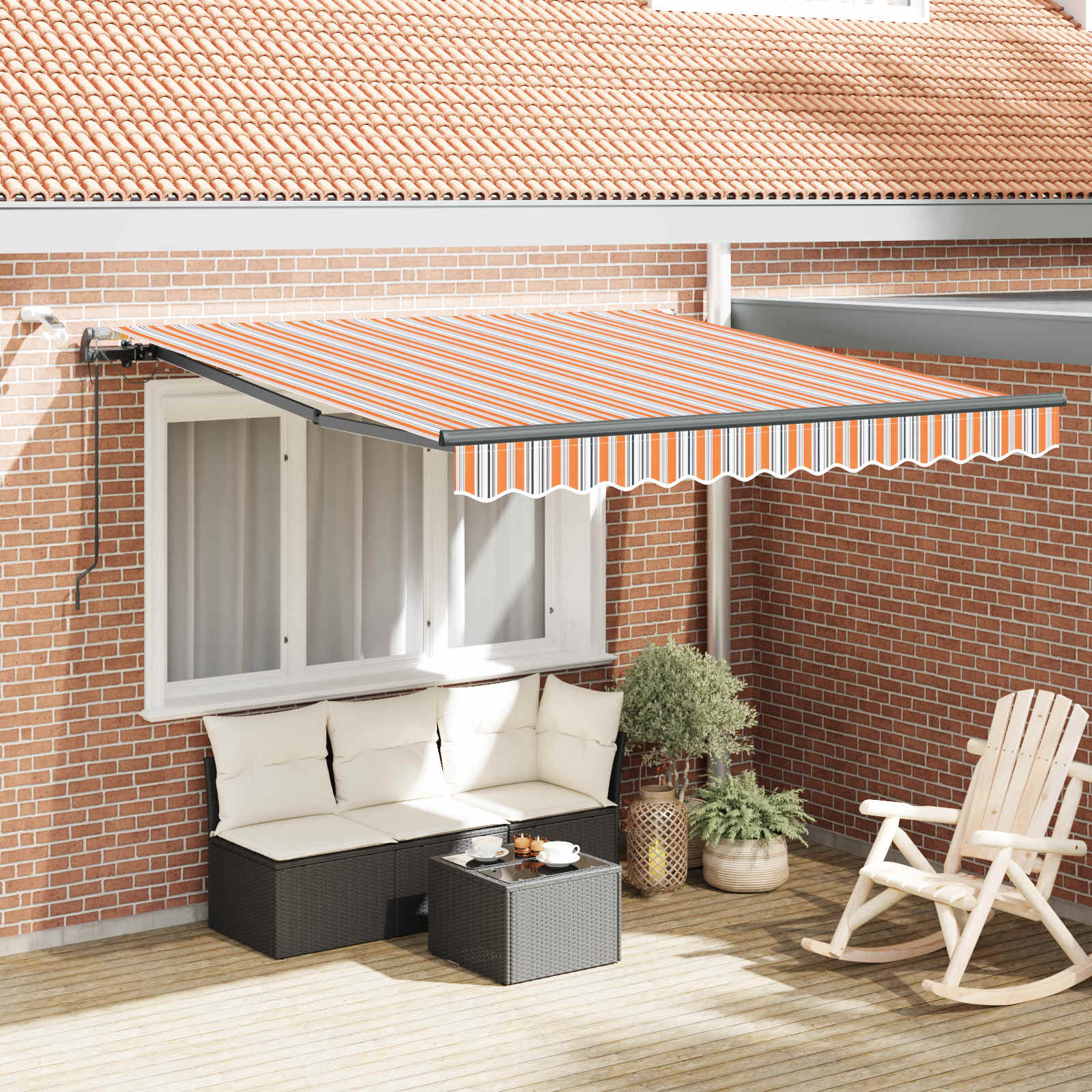 Tenda retrattile Multicolore 300 x 250 cm Poliestere