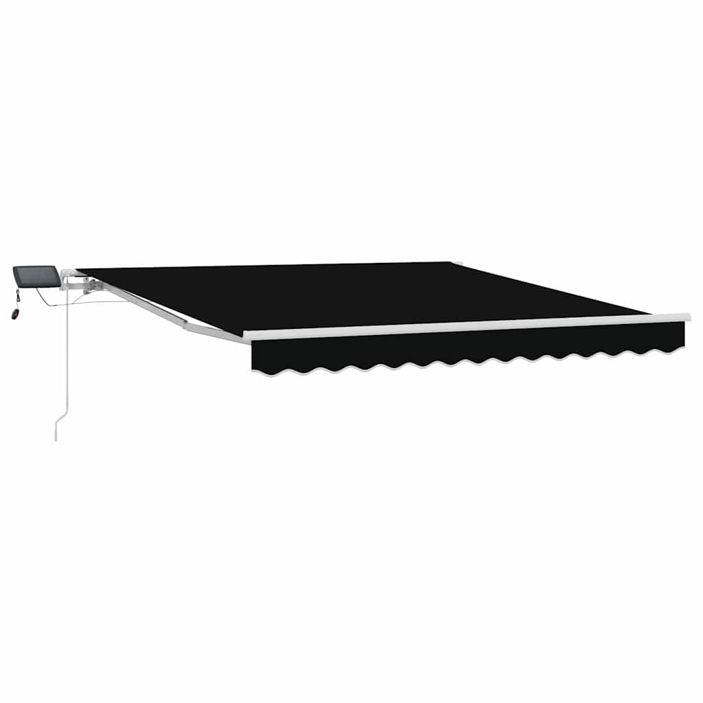 Tenda retrattile Nero 300 x 250 cm Tessuto e Alluminio