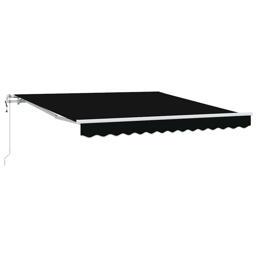 Tenda retrattile Nero 300 x 250 cm Tessuto e Alluminio