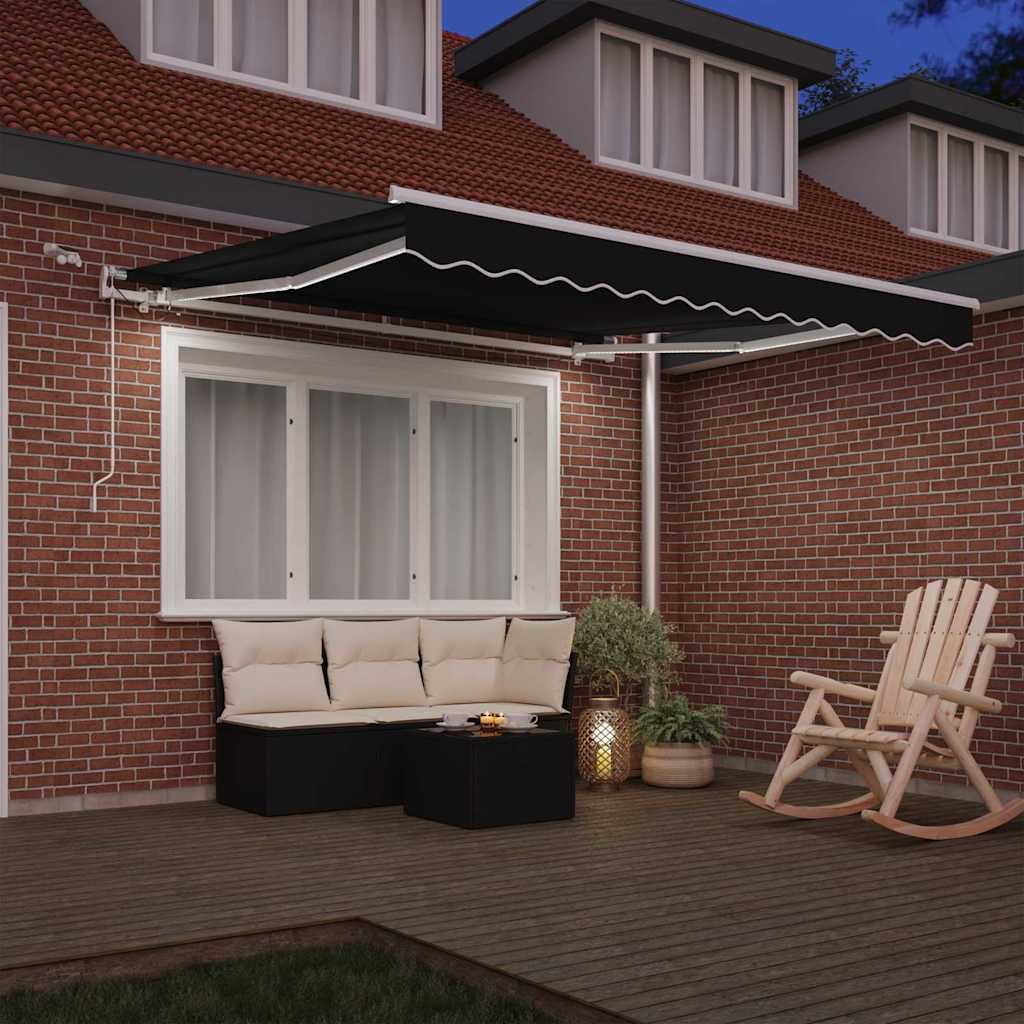 Tenda retrattile Nero 300 x 250 cm Poliestere