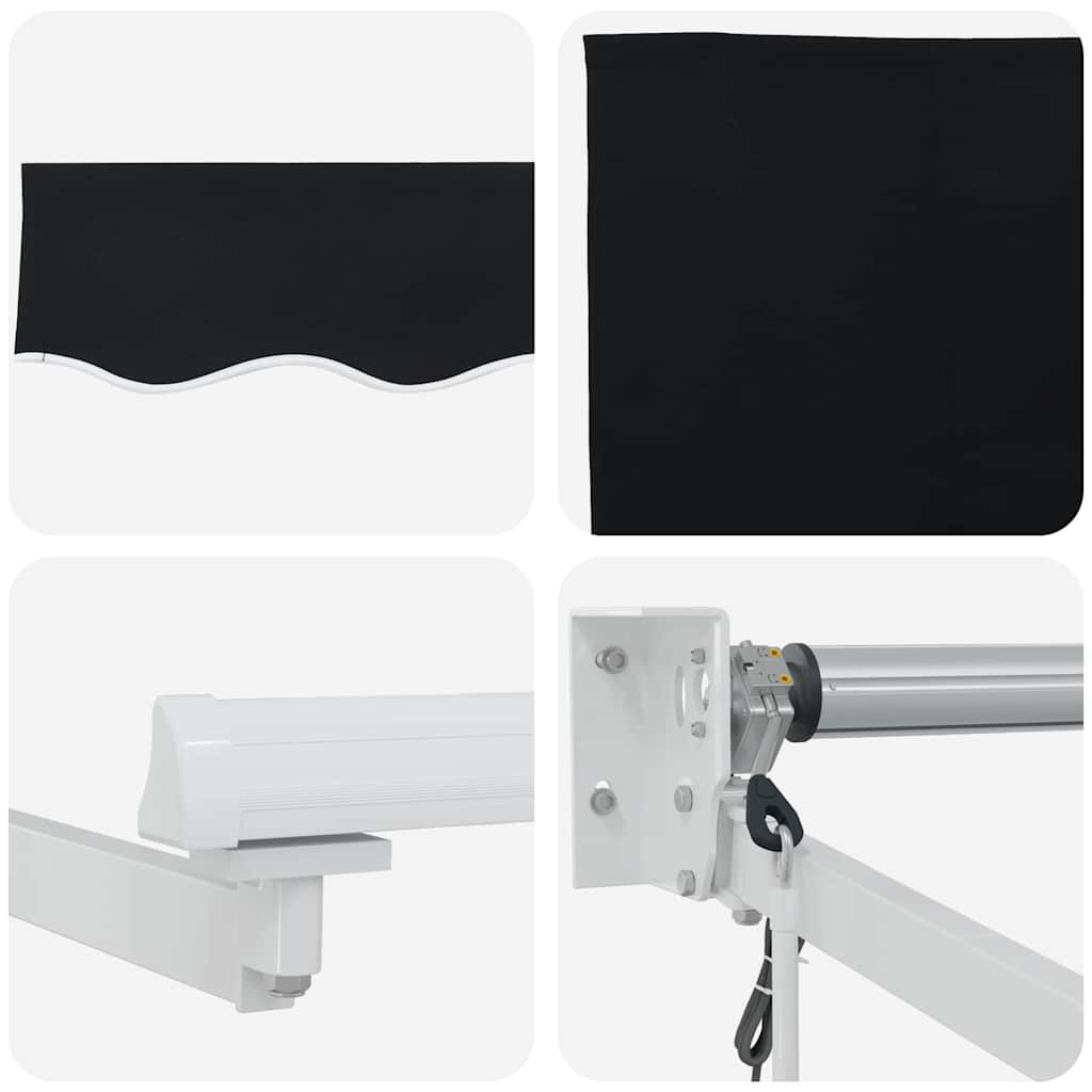 Tenda retrattile Nero 300 x 250 x 165 cm Poliestere e Metallo