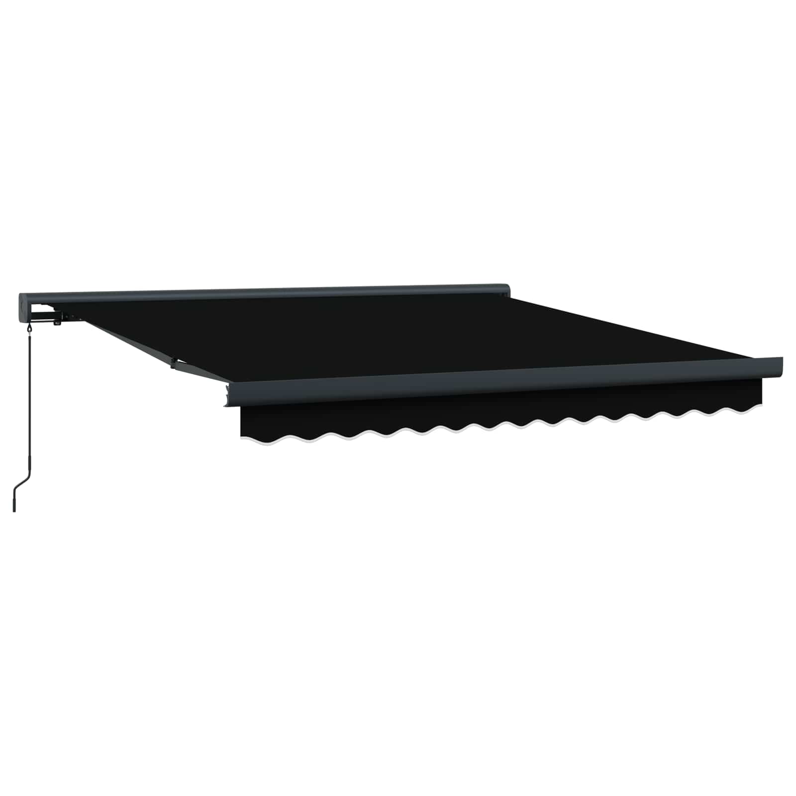 Tenda retrattile Nero 300 x 250 cm Tela e Alluminio