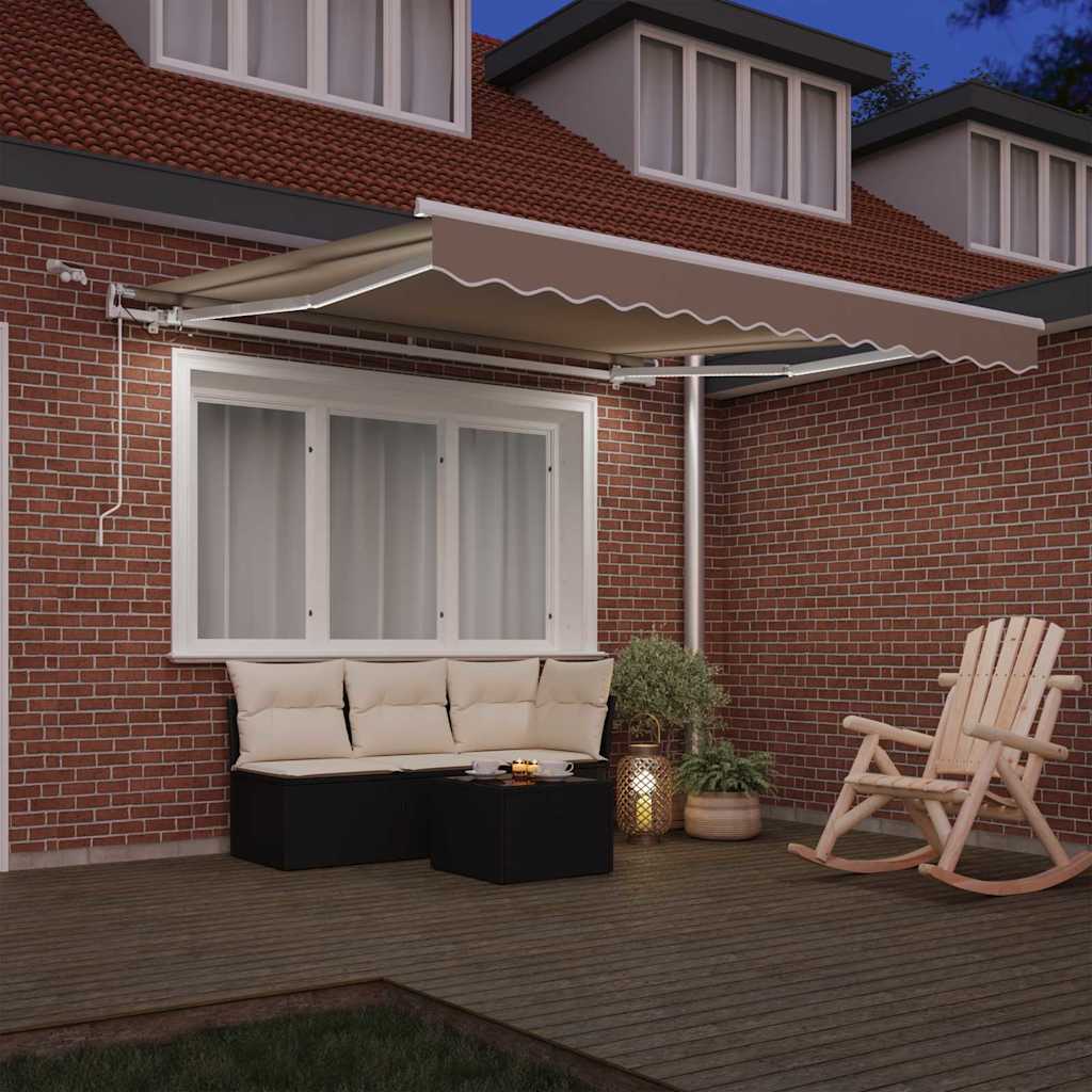 Tenda retrattile Beige 300 x 250 cm Poliestere