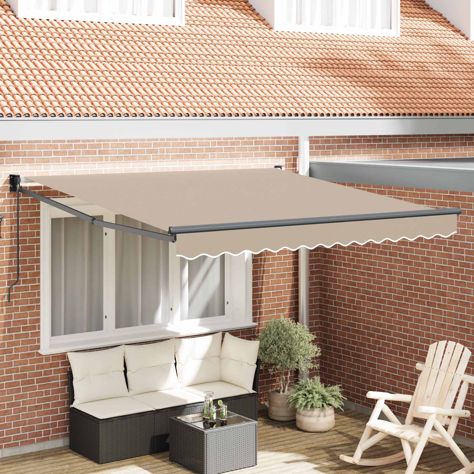 Tenda retrattile Beige 300 x 250 x 165 cm