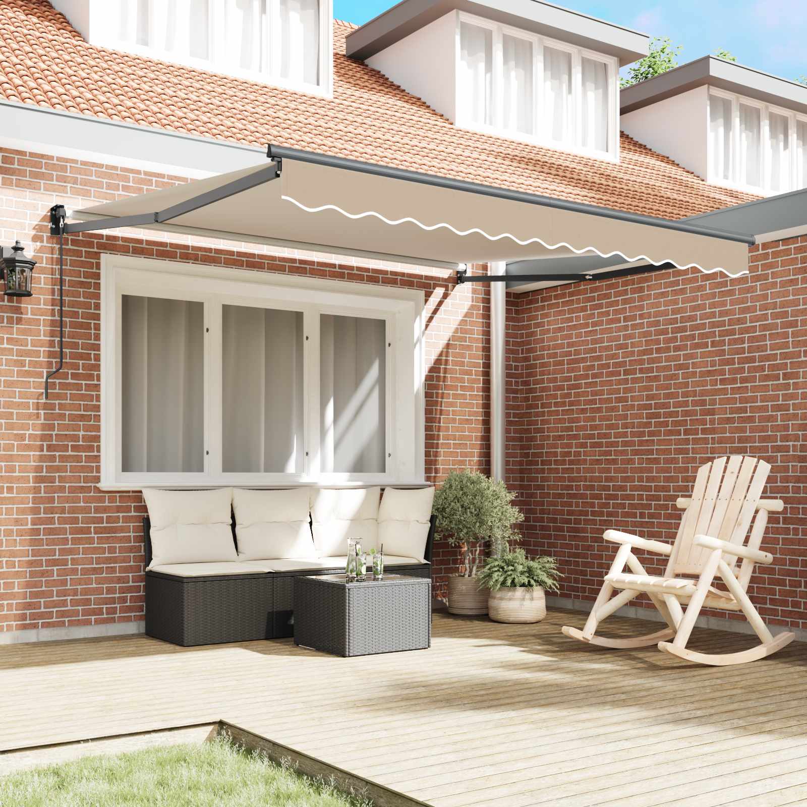 Tenda retrattile Beige 300 x 250 x 165 cm