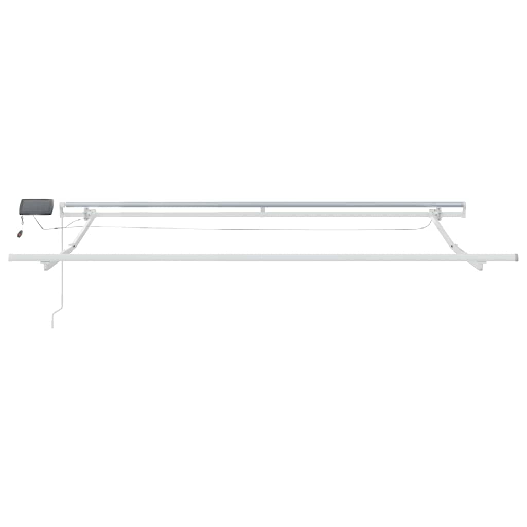 Tenda retrattile Bianco 300 x 250 cm Tessuto e Alluminio