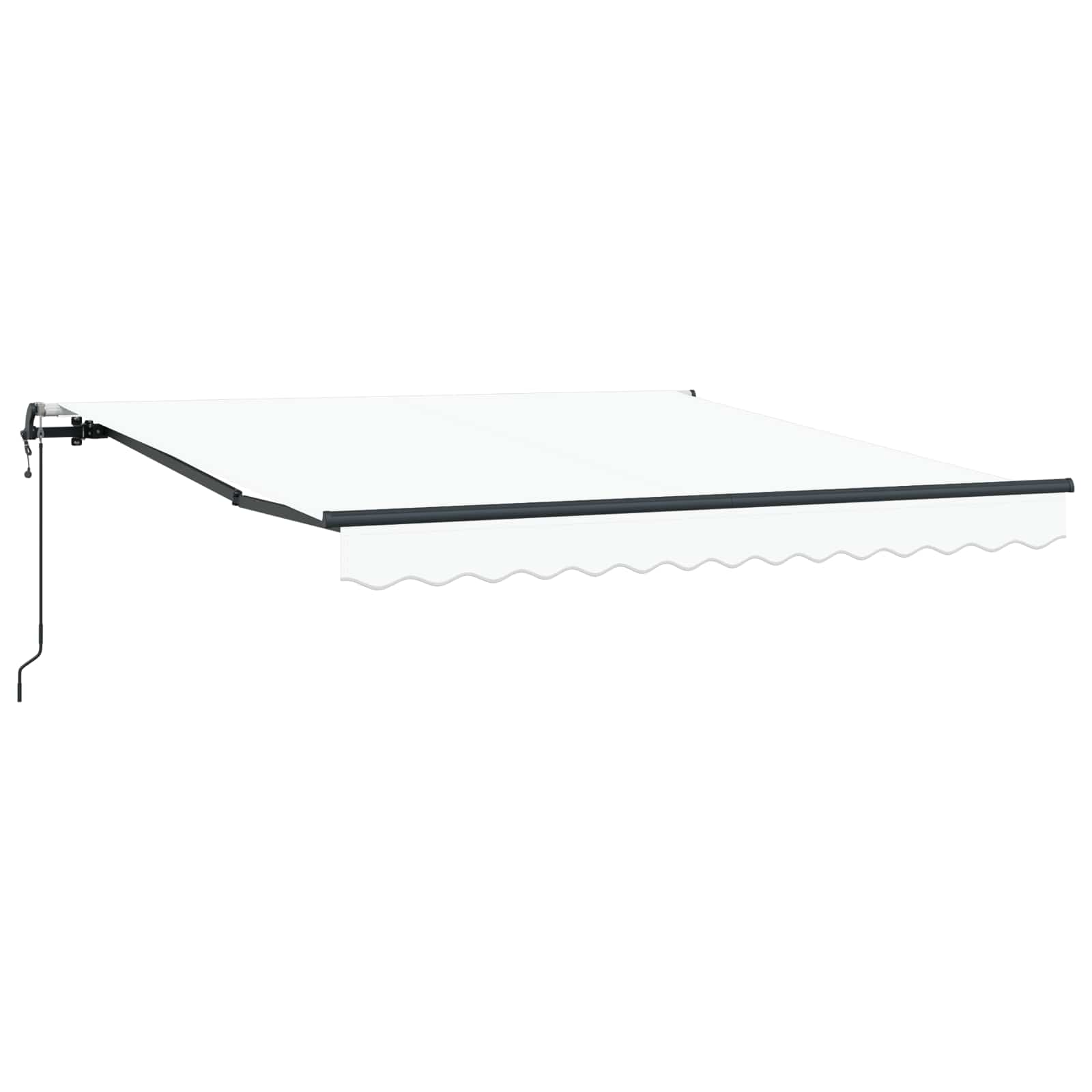 Tenda retrattile Bianco 300 x 250 cm Tessuto e Alluminio