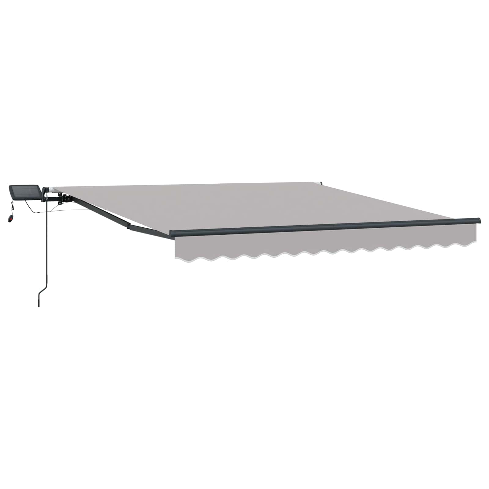 Tenda retrattile Grigio Chiaro 300 x 250 cm Tessuto e Alluminio