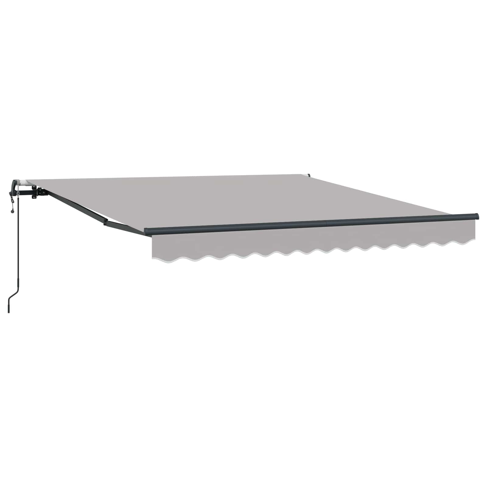 Tenda retrattile Grigio Chiaro 300 x 250 cm Tessuto e Alluminio