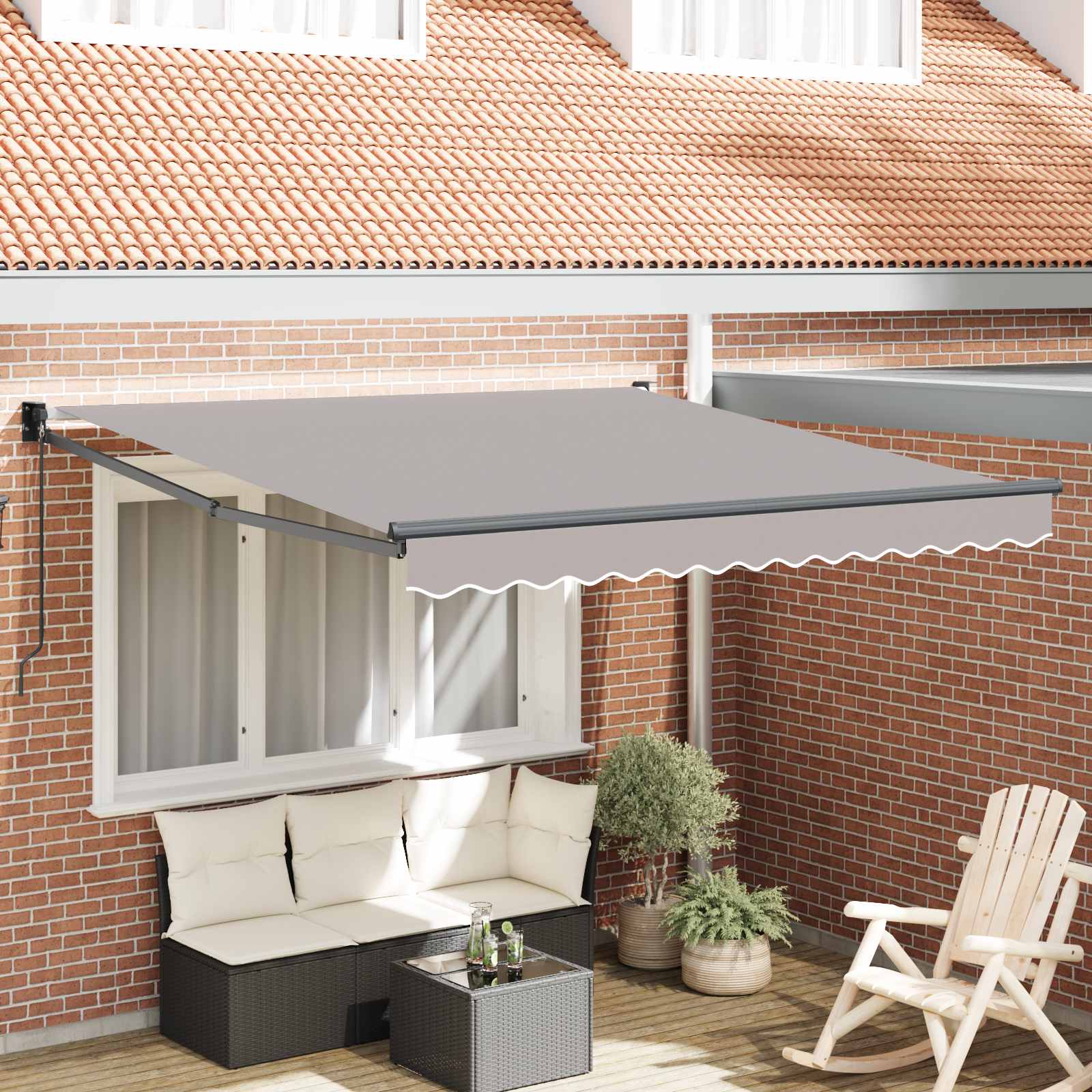Tenda retrattile Grigio Chiaro 300 x 250 x 165 cm