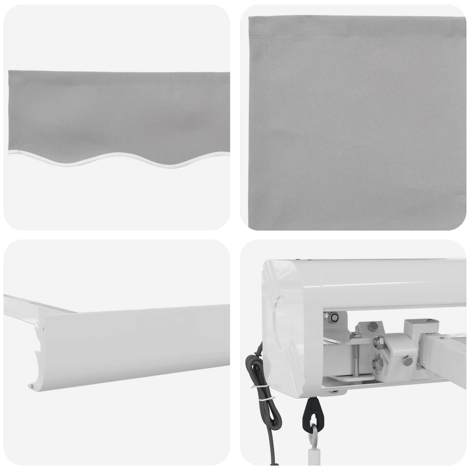 Tenda retrattile Grigio Chiaro 300 x 250 x 165 cm