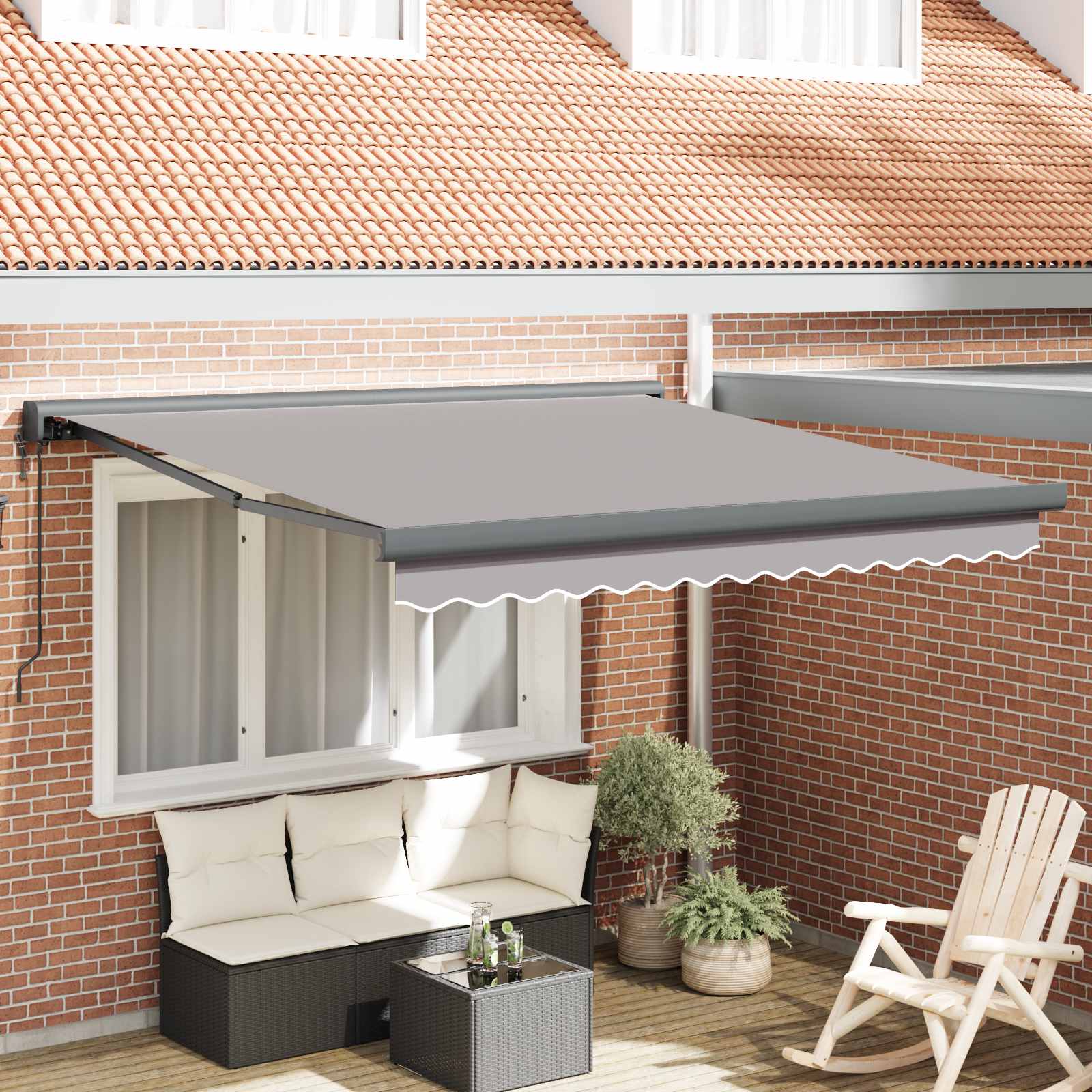 Tenda retrattile Grigio Chiaro 300 x 250 x 165 cm