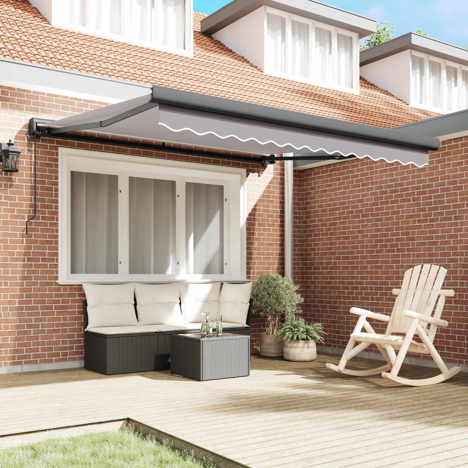 Tenda retrattile Grigio Chiaro 300 x 250 x 165 cm
