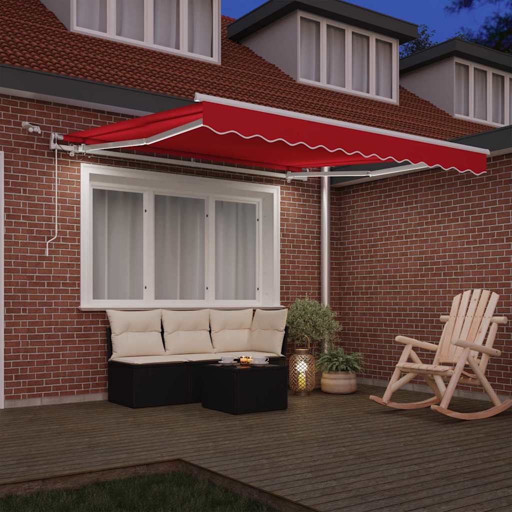 Tenda retrattile Rosso 300 x 250 cm Poliestere