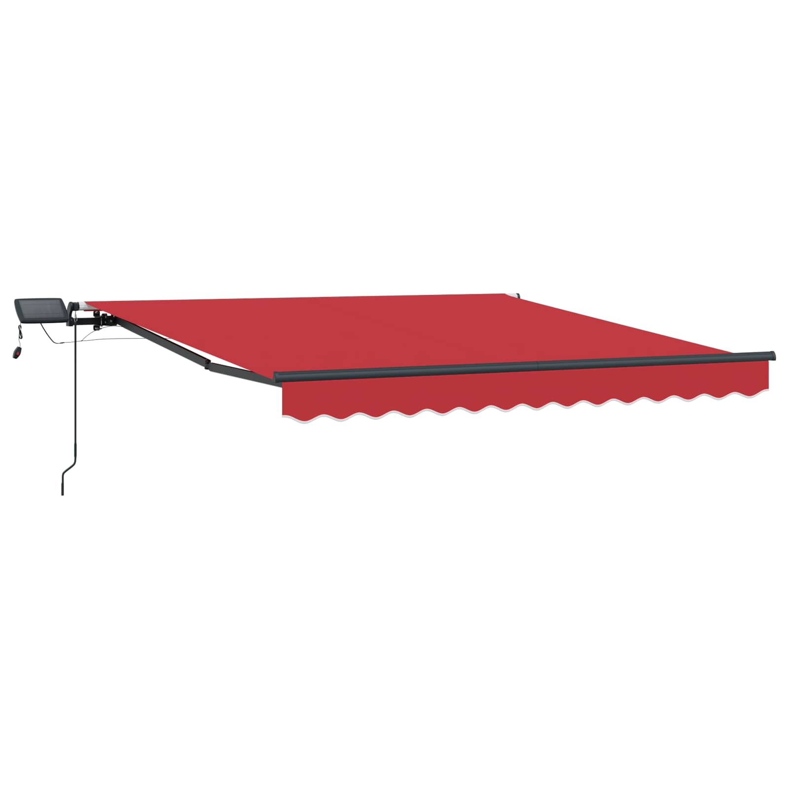 Tenda retrattile Rosso 300 x 250 cm Tessuto e Alluminio