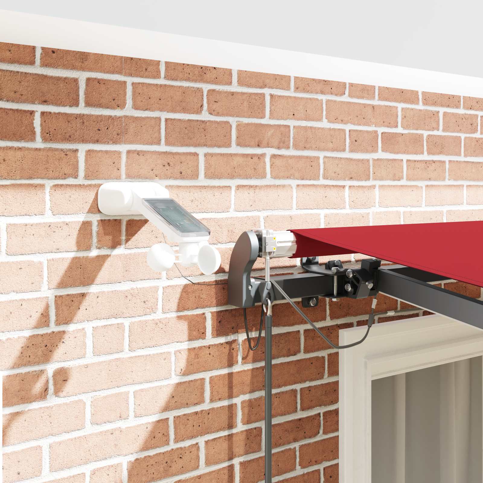 Tenda retrattile Rosso 300 x 250 cm Poliestere