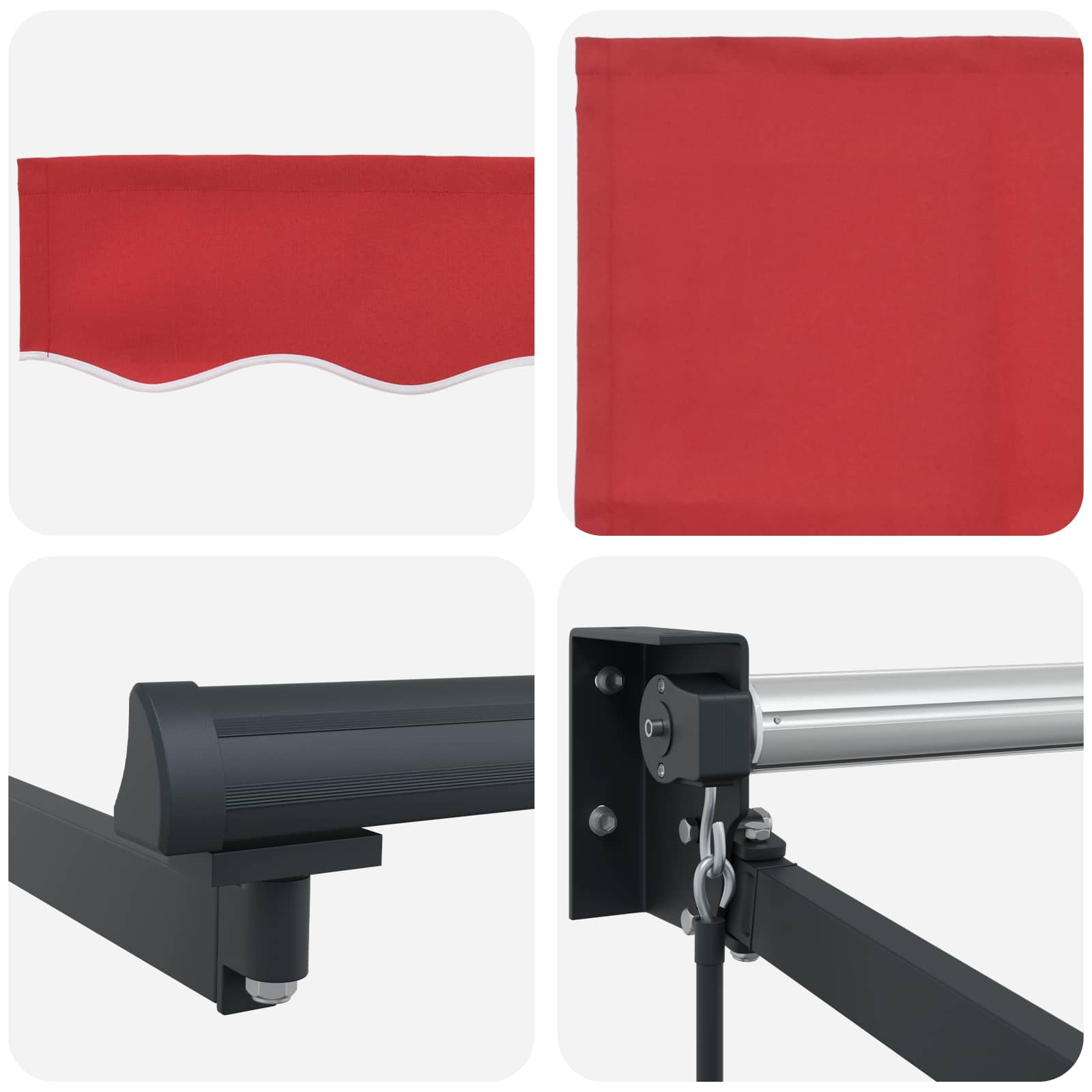 Tenda retrattile Rosso 300 x 250 x 165 cm