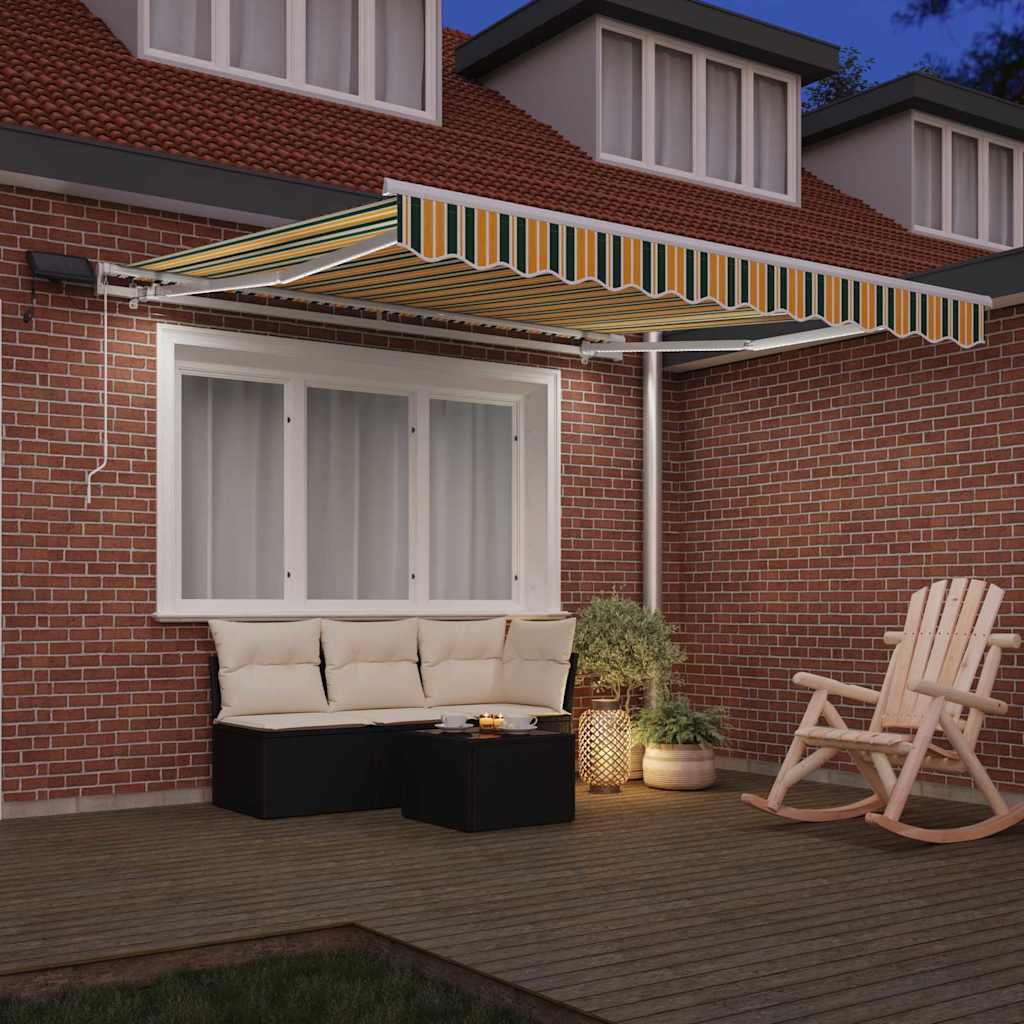 Tenda retrattile Verde e giallo 300 x 250 cm