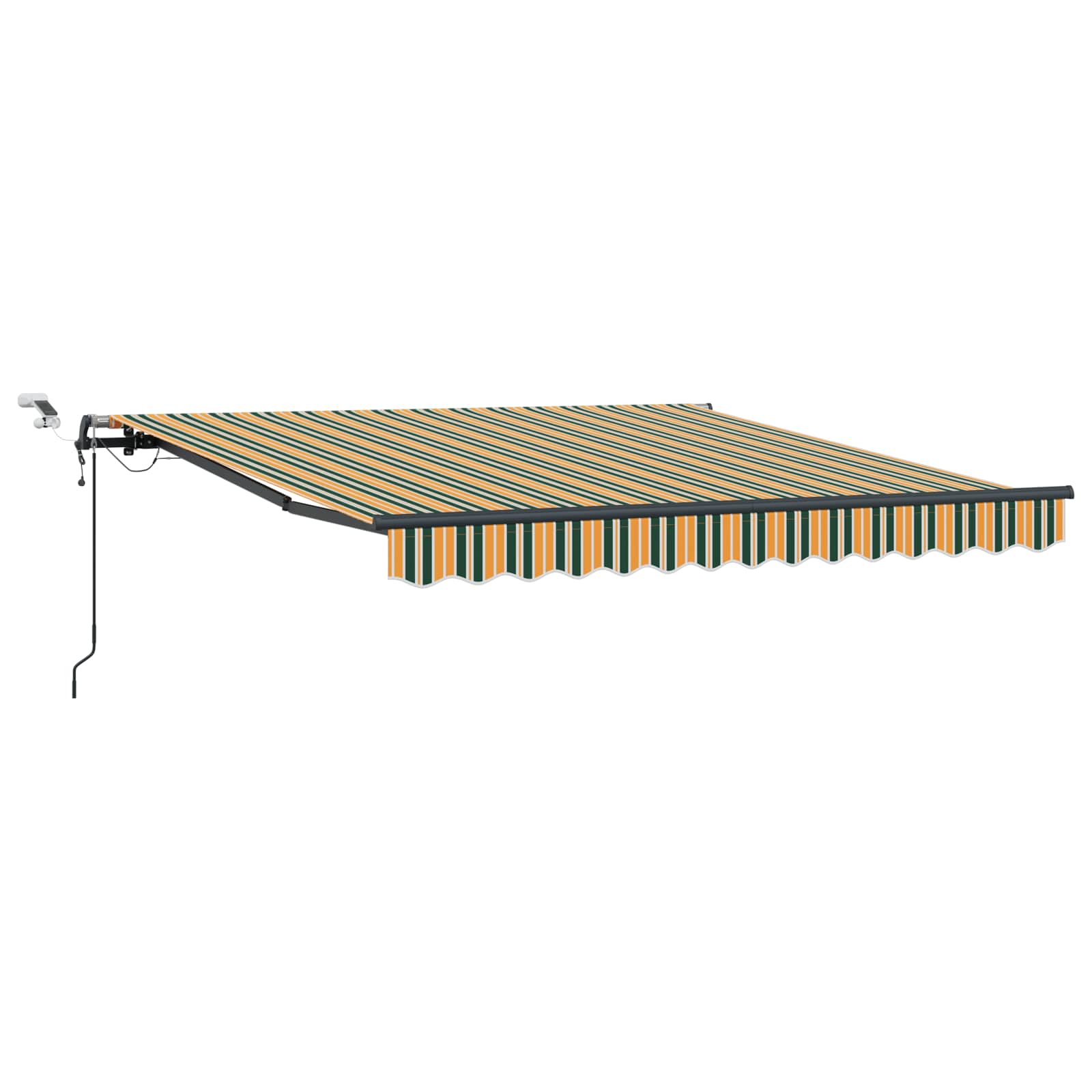 Tenda retrattile Verde e giallo 300 x 250 cm Poliestere