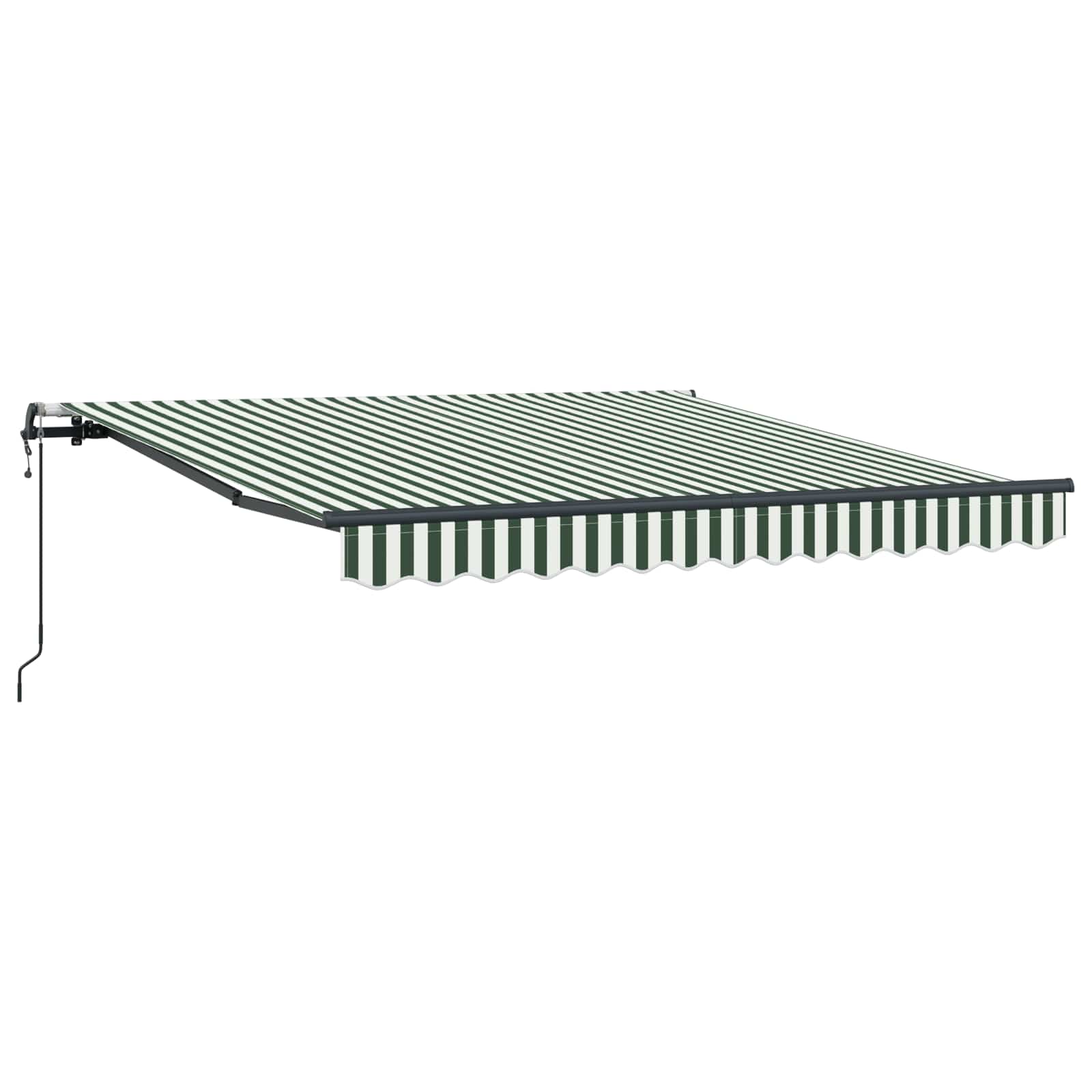 Tenda retrattile Verde e Bianco 300 x 250 cm