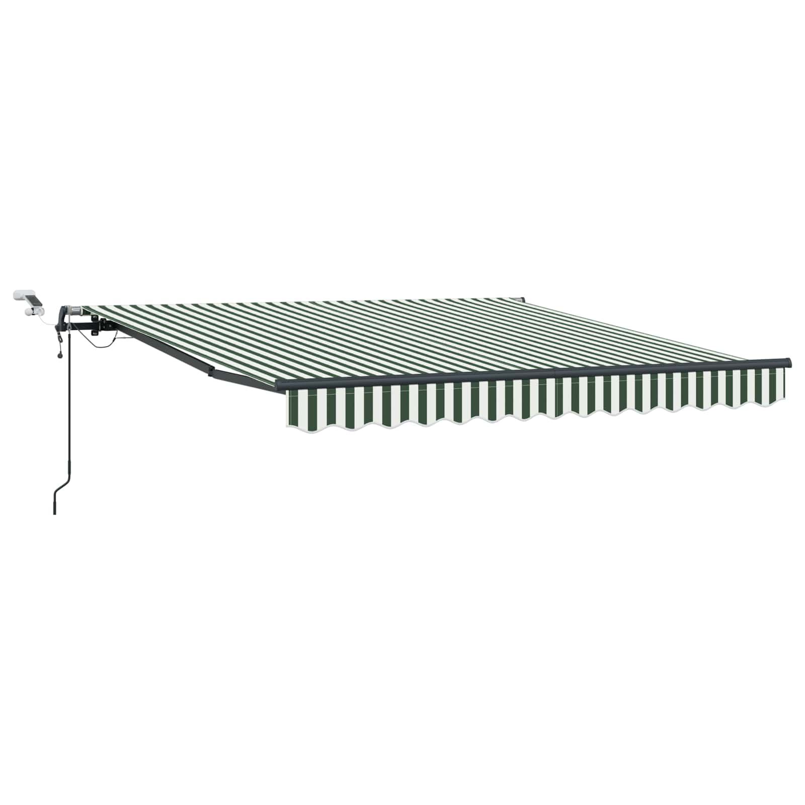 Tenda retrattile Verde e Bianco 300 x 250 cm Poliestere