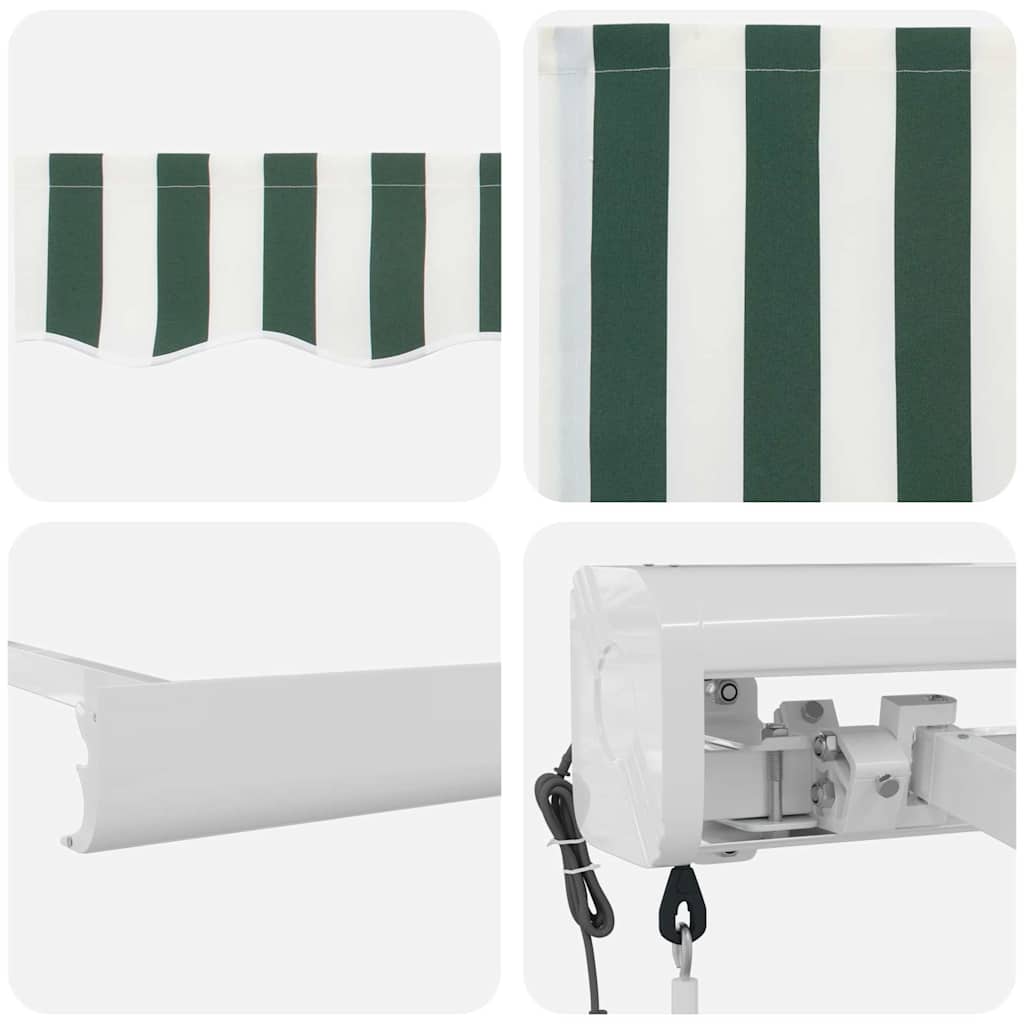 Tenda retrattile Verde e Bianco 300 x 250 x 165 cm