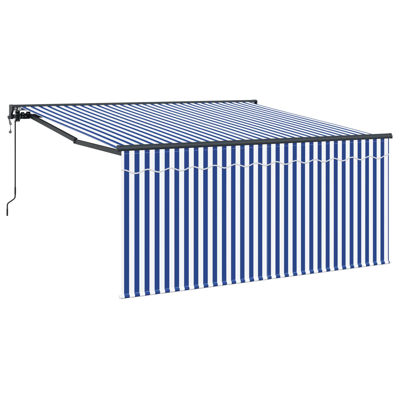 Tenda retrattile Blu e Bianco 350 x 250 cm