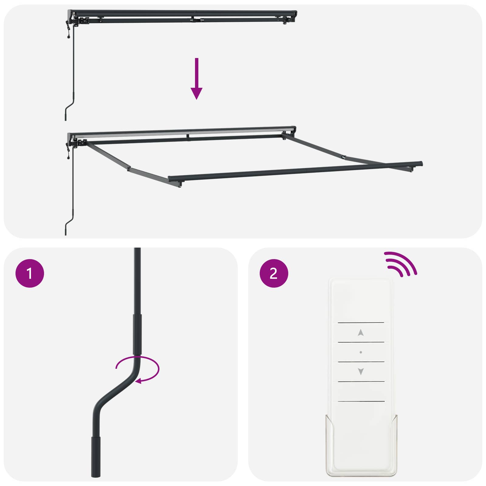 Struttura della tenda Crema 350 x 250 cm