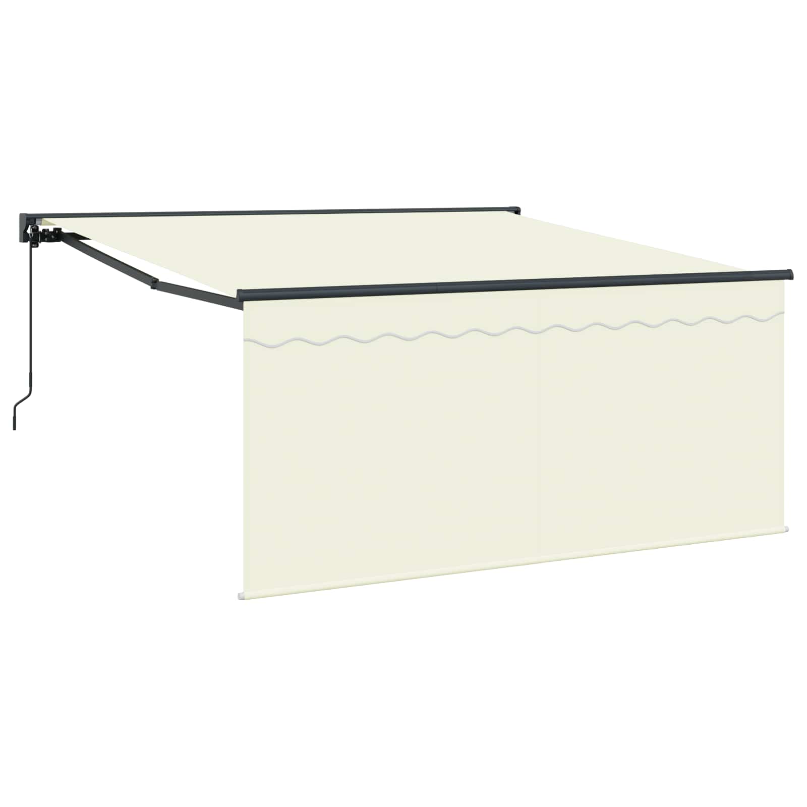 Tenda retrattile Crema 350 x 250 cm Poliestere e Alluminio