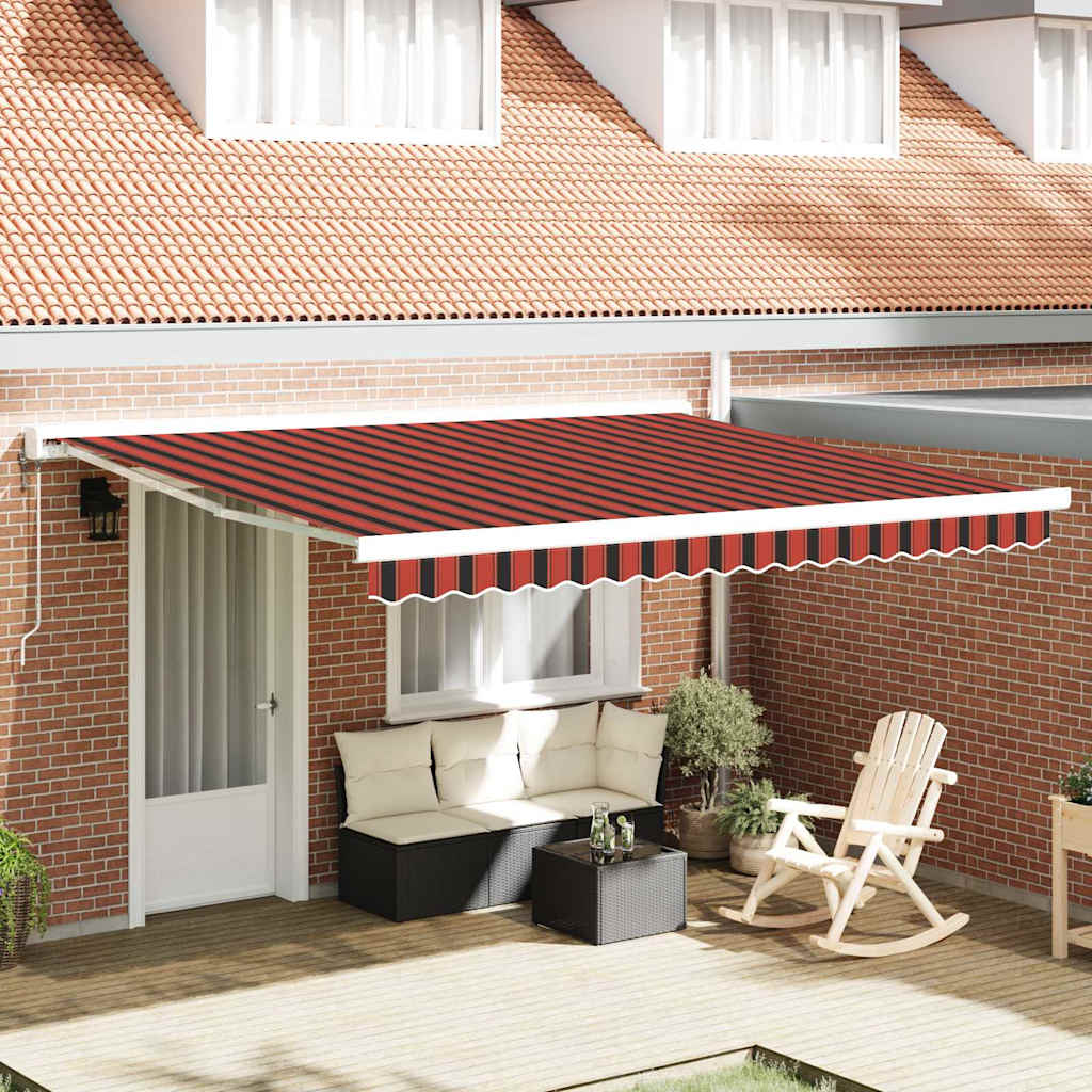 Tenda retrattile arancione e marrone 350 x 250 cm