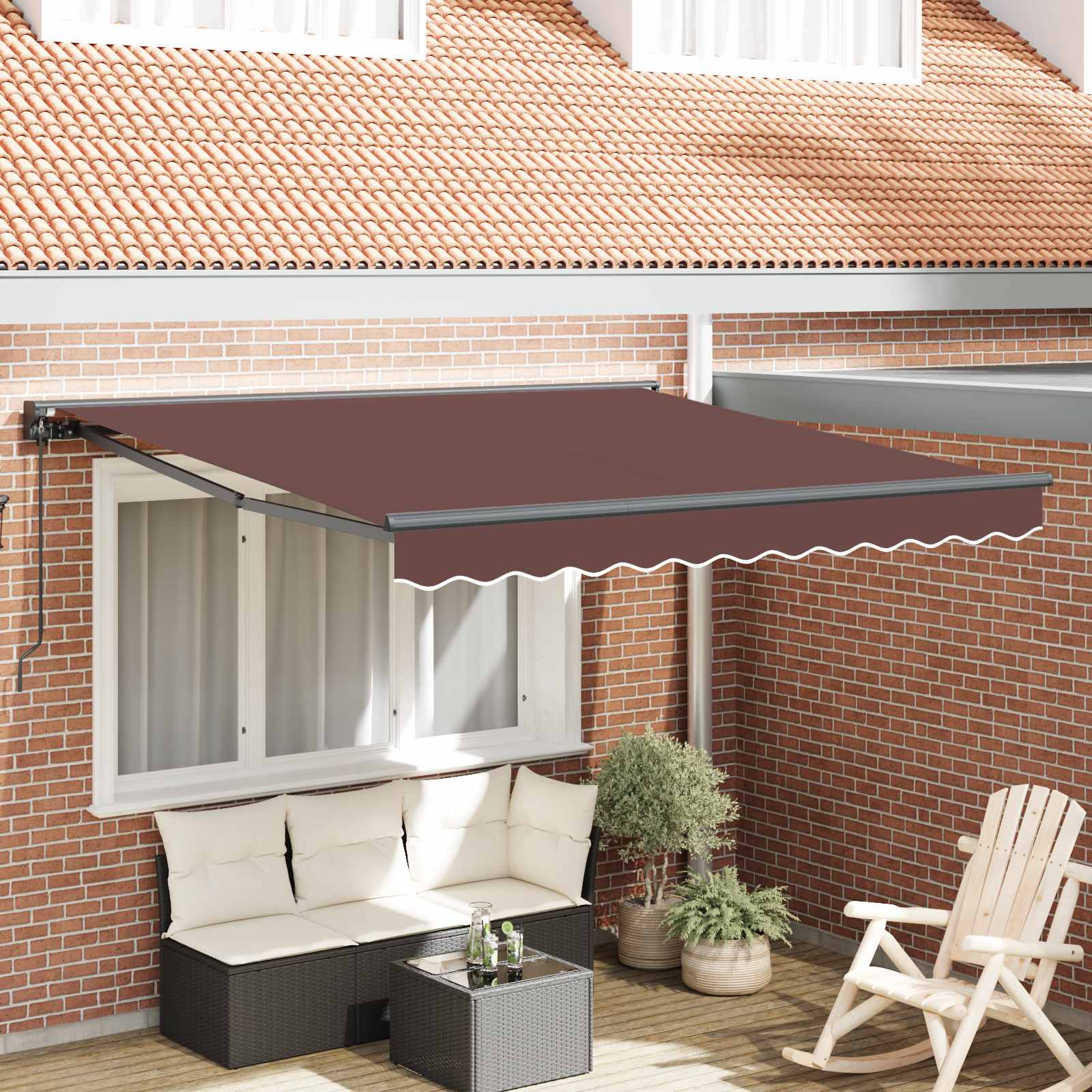 Struttura della tenda Marrone 350 x 250 cm