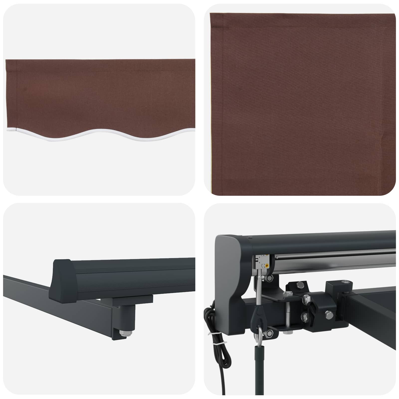 Struttura della tenda Marrone 350 x 250 cm