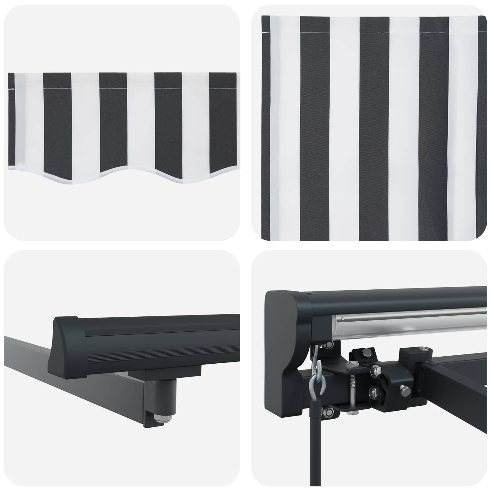 Struttura della tenda Antracite e Bianco 350 x 250 cm