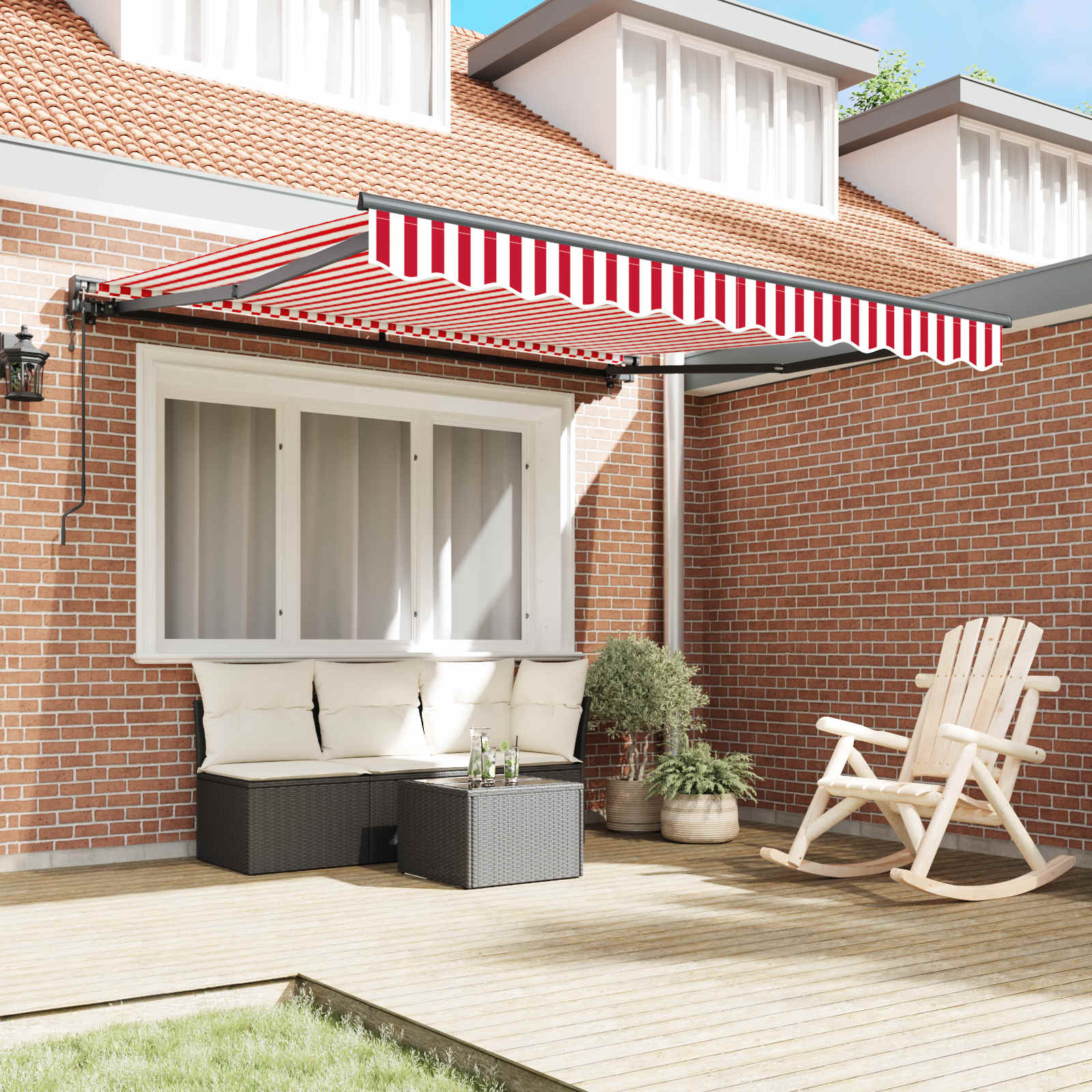 Struttura della tenda Rosso e Bianco 350 x 250 cm