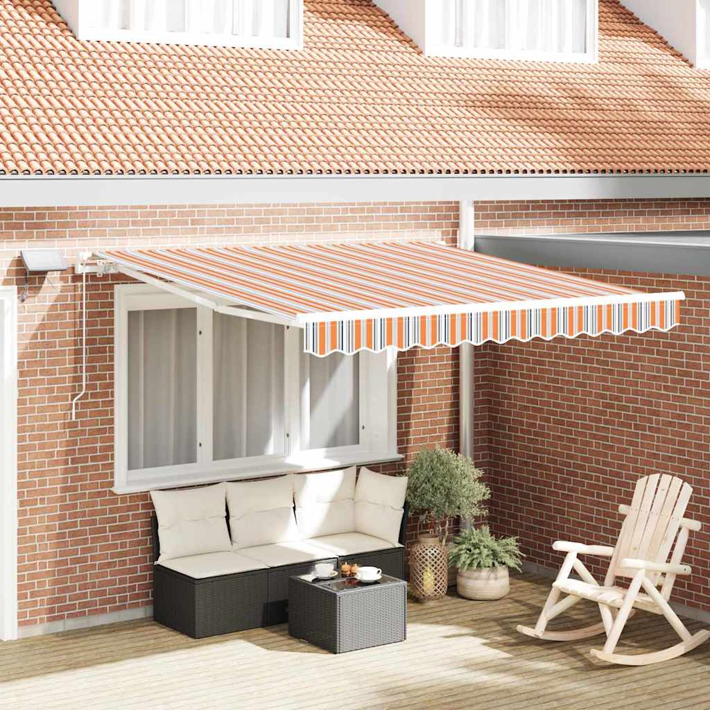 Tenda retrattile Multicolore 350 x 250 cm Tessuto e Alluminio
