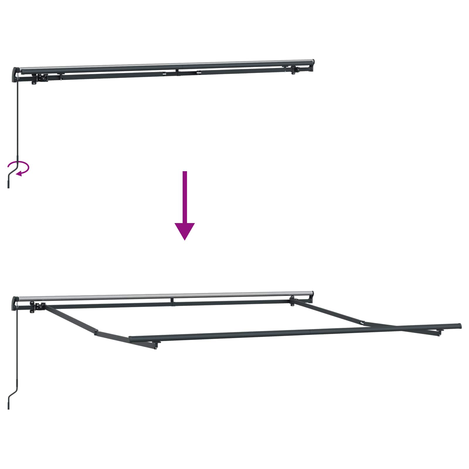 Tenda retrattile Multicolore 350 x 250 cm