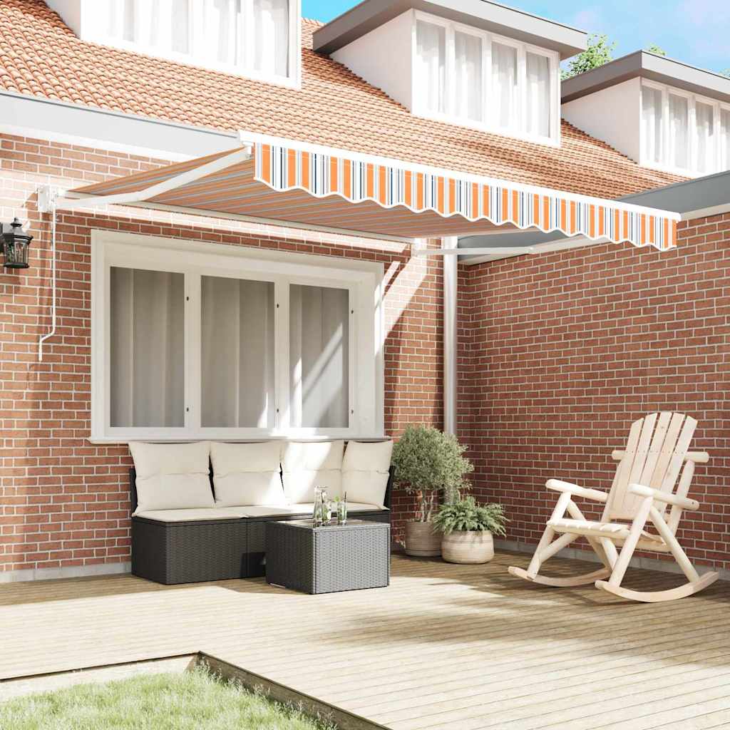 Tenda retrattile Multicolore 350 x 250 cm Poliestere e Metallo