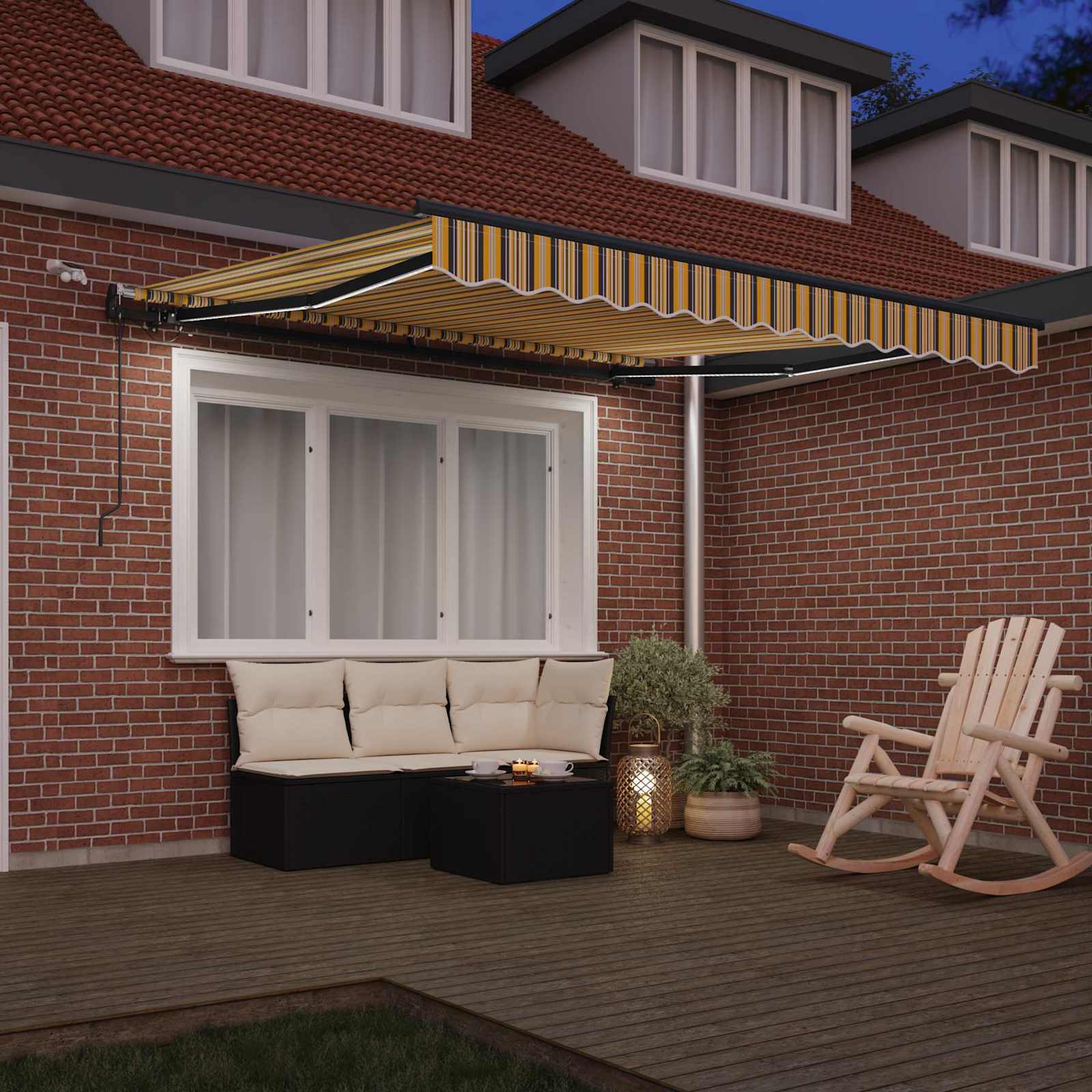 Tenda retrattile Multicolore 350 x 250 cm Poliestere
