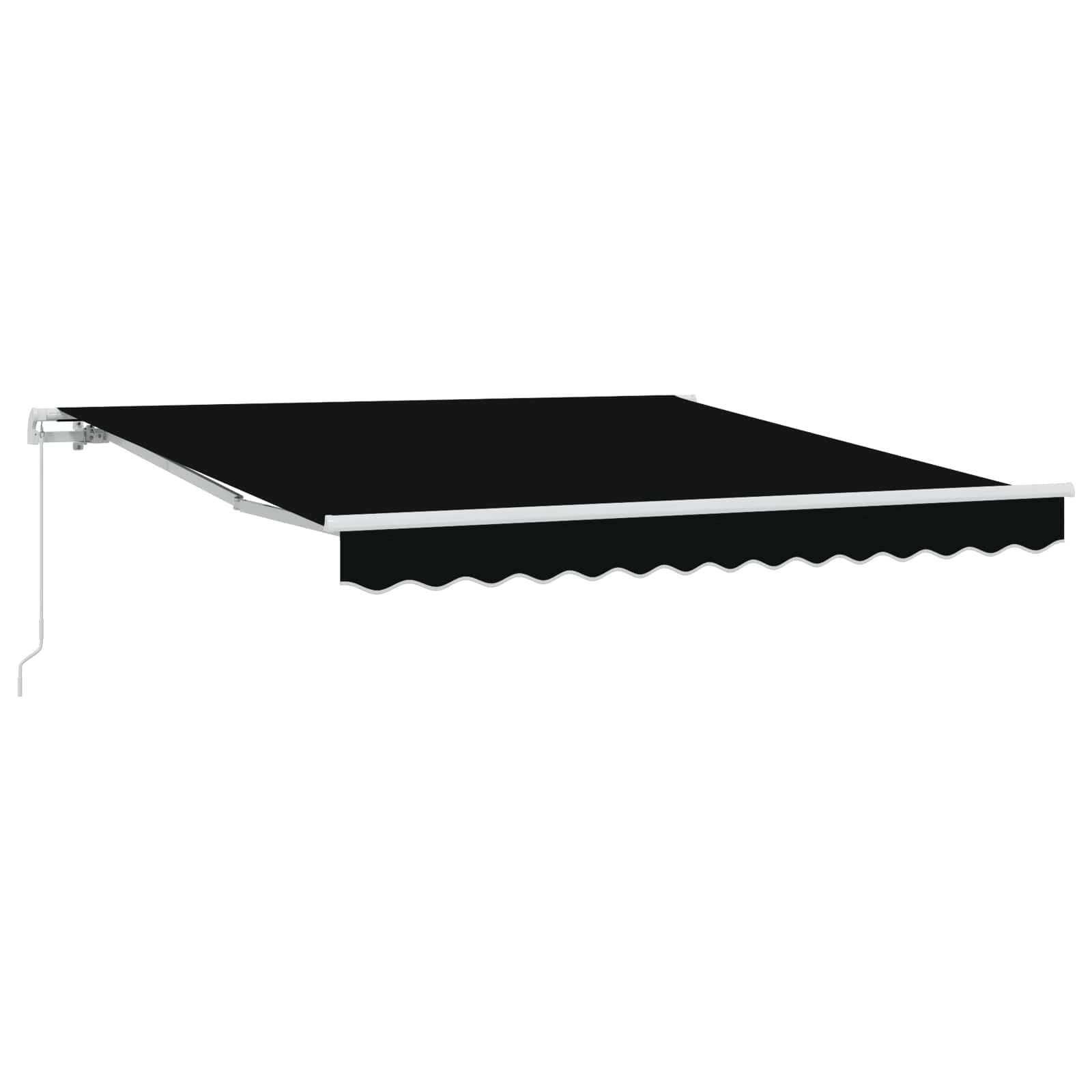 Tenda retrattile Nero 350 x 250 cm Poliestere e Alluminio