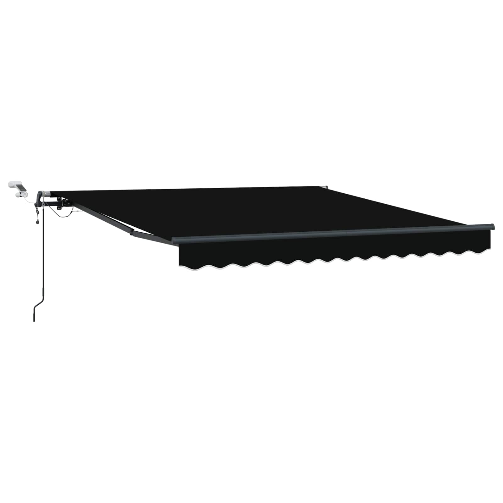 Tenda retrattile Nero 350 x 250 cm Poliestere