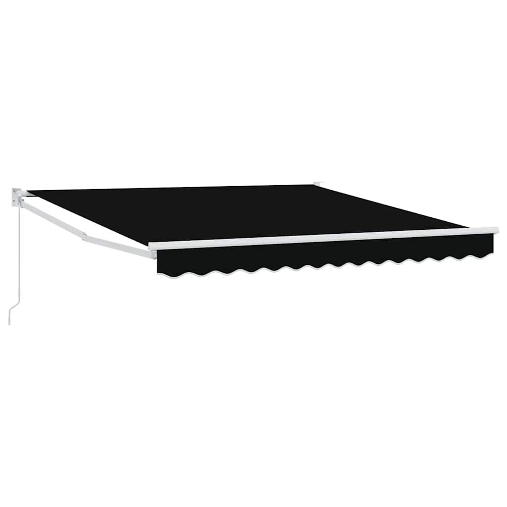 Tenda retrattile Nero 350 x 250 cm 100% Poliestere e Alluminio