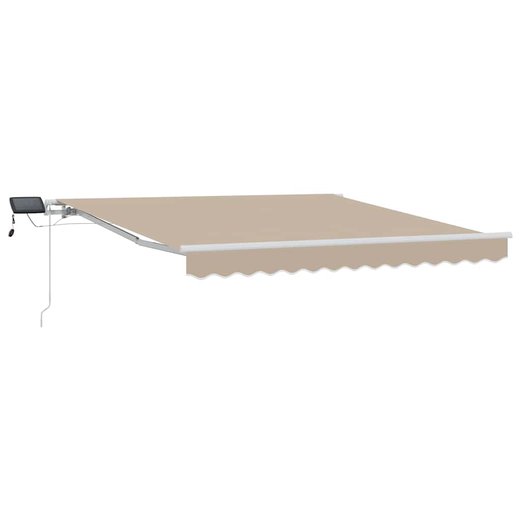 Tenda retrattile Beige 350 x 250 cm Tessuto e Alluminio