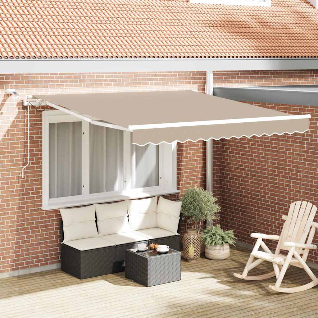 Tenda retrattile Beige 350 x 250 cm Poliestere