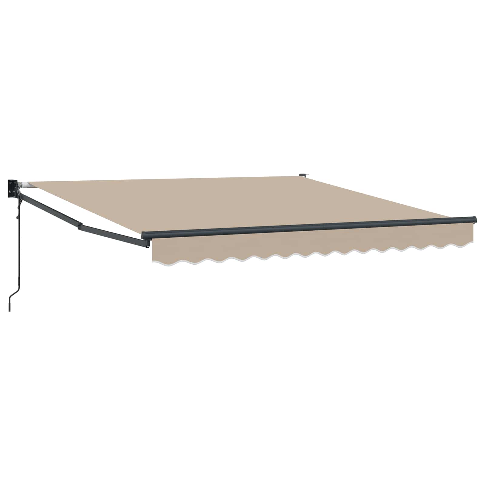 Tenda retrattile Beige 350 x 250 cm Poliestere e Metallo