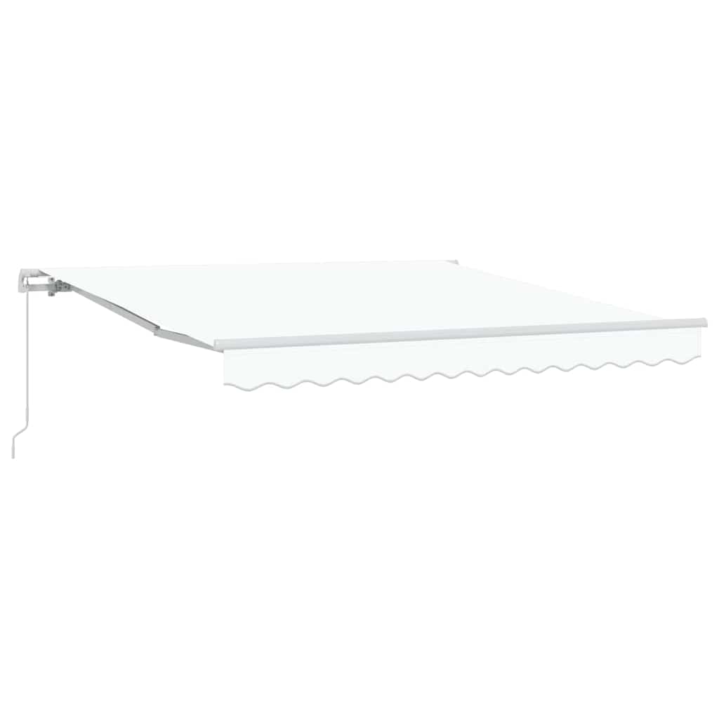 Tenda retrattile Bianco 350 x 250 cm Poliestere e Alluminio