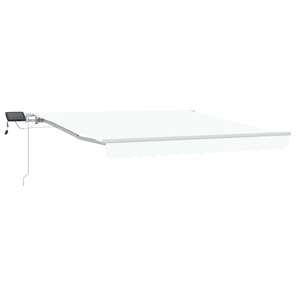 Tenda retrattile Bianco 350 x 250 cm Tessuto e Alluminio
